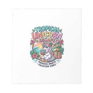 Unicorn Tropical Unicorn Escape POD Ready POD Artw Notepad