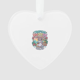 Unicorn Tropical Unicorn Escape POD Ready POD Artw Ornament