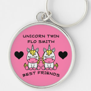 Unicorn Twin Sister Key Ring