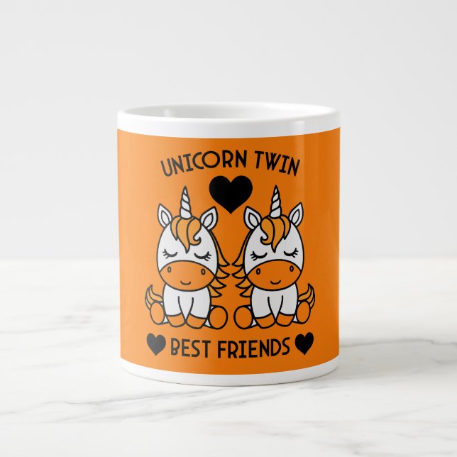Unicorn Twin Sister  Large Coffee Mug (Front)