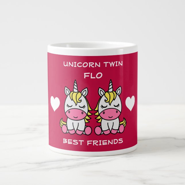 Unicorn Twin Sister  Large Coffee Mug (Front)