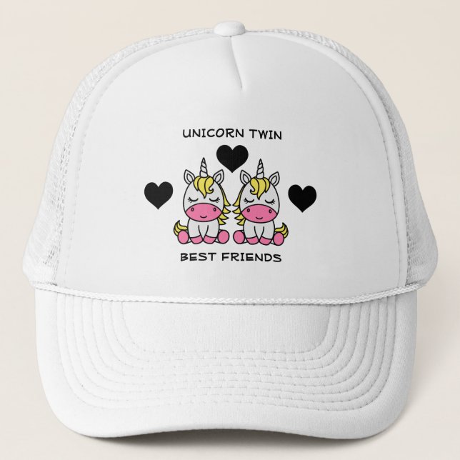 Unicorn Twin Sister  Trucker Hat (Front)