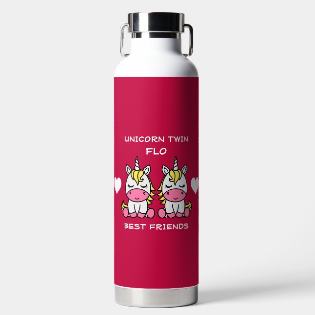 Unicorn Twin Sister  Water Bottle (Front)