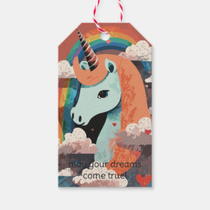 Unicorn under Rainbow & Among Hearts Gift Tags