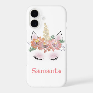 Unicorn, Unicorn Face, personalised, girly, floral