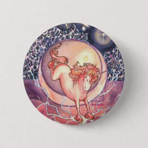 Unicorn, Universe 6 Cm Round Badge