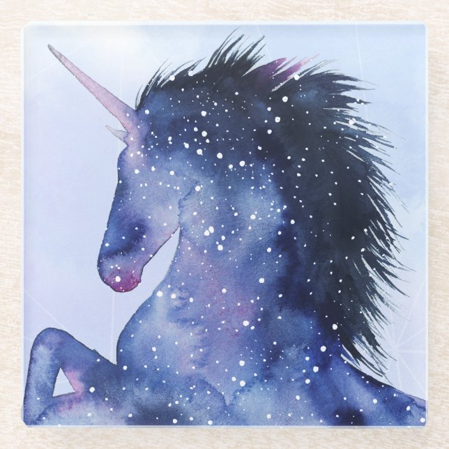 Unicorn Universe - Cosmic Glass Coaster (Front)
