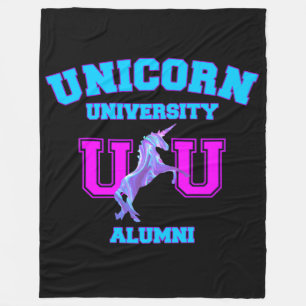 Unicorn University Fleece Blanket