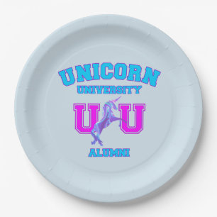 Unicorn University Paper Plate