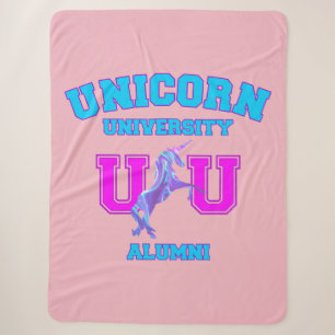 Unicorn University Sherpa Blanket