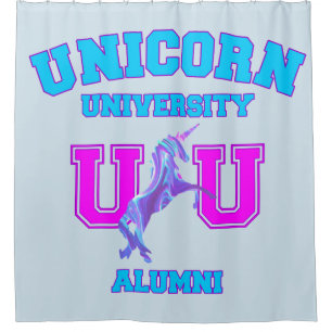 Unicorn University Shower Curtain