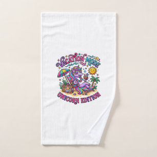 Unicorn Vacation Mode Unicorn Edition Commercial P Hand Towel
