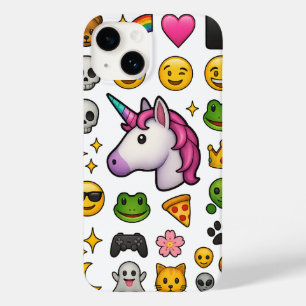 Unicorn Vibes Emoji Explosion Case-Mate iPhone 14 Case