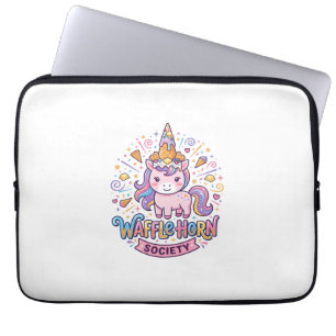 Unicorn Waffle Horn Society Print Ready Apparel Gr Laptop Sleeve