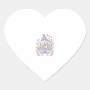 Unicorn Wanderlust Unicorn Gift Idea Vector Design Heart Sticker
