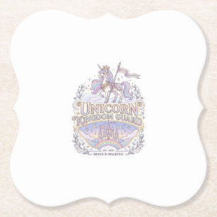 Unicorn Wanderlust Unicorn Gift Idea Vector Design Paper Coaster