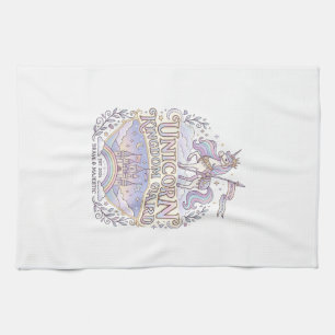 Unicorn Wanderlust Unicorn Gift Idea Vector Design Tea Towel