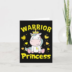 Unicorn Warrior Princess Childhood Cancer Awarenes Card
