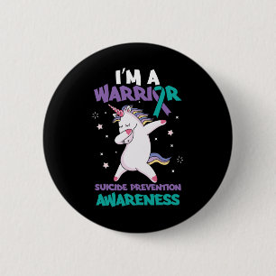 Unicorn Warrior Suicide Awareness Suicide Tee 6 Cm Round Badge