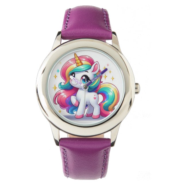 Unicorn Watch for Girls – Cute & Colourful (Front)