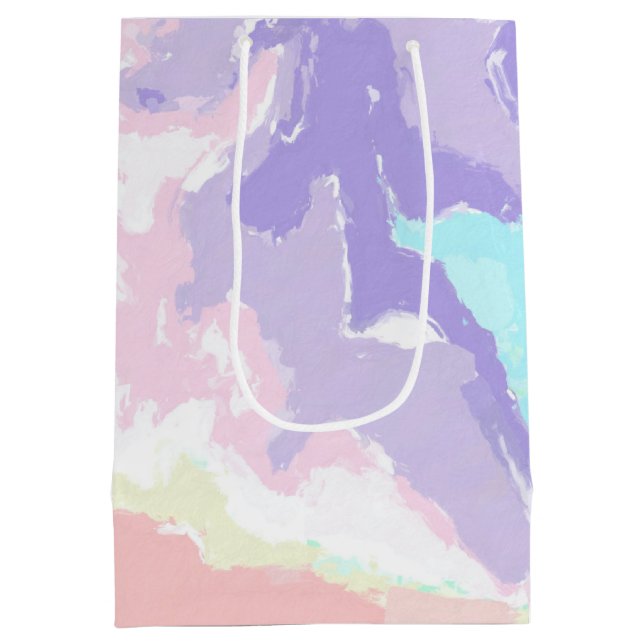 Unicorn Watercolor Pastels  Medium Gift Bag (Back)