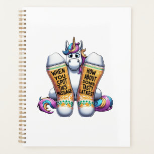 Unicorn Wearing Socks Men Women Kids Teens Hanukka Planner