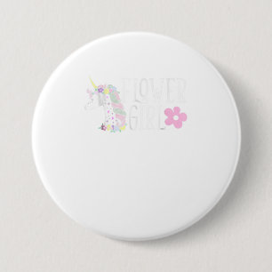 Unicorn Wedding Flower Girl Bridal Party Bri 7.5 Cm Round Badge
