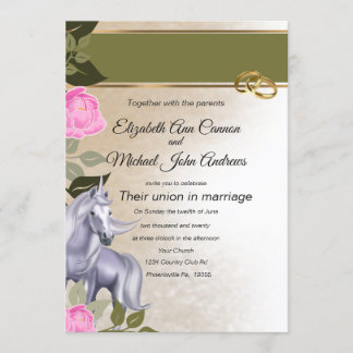 Unicorn Wedding Invitation