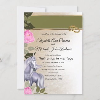 Unicorn Wedding Invite