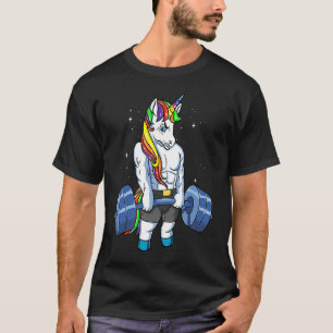 Unicorn Weightlifting Deadlift Fitness Gym Men W T-Shirt