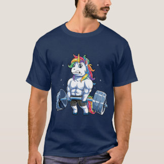 Unicorn Weightlifting  Deadlift Fitness Gym T-Shirt