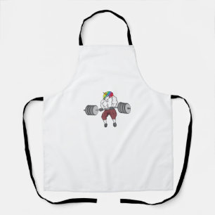 Unicorn Weightlifting Fitness Gym Bodybuilding Tan Apron