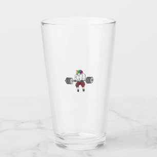 Unicorn Weightlifting Fitness Gym Bodybuilding Tan Glass