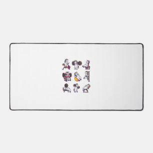 Unicorn Weightlifting Powerlifting Gym Workout Gir Desk Mat
