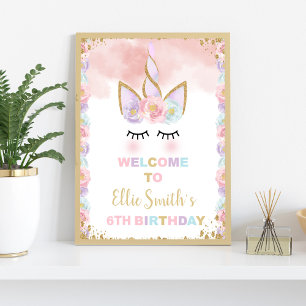 Unicorn Welcome Sign, Unicorn Birthday Sign