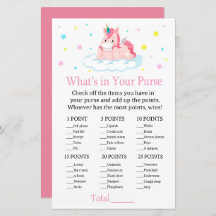 Unicorn What's in your purse game