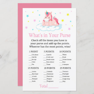 Unicorn What's in your purse game