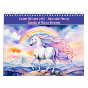 Unicorn Whispers – Watercolor Fantasy Calenda Calendar