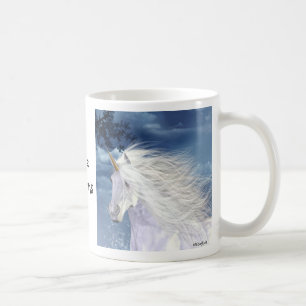 Unicorn White Beauty Coffee Mug