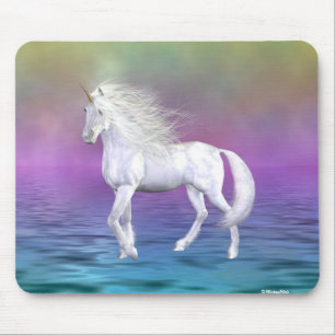 Unicorn White Beauty Mouse Pad