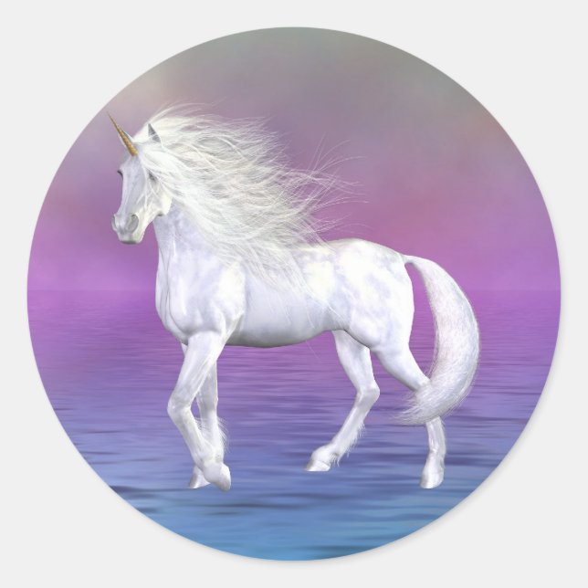 Unicorn White Beauty Sticker (Front)