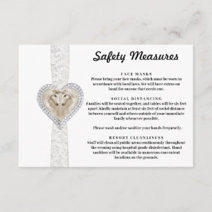 Unicorn White Lace Safety Measures Enclosure Card