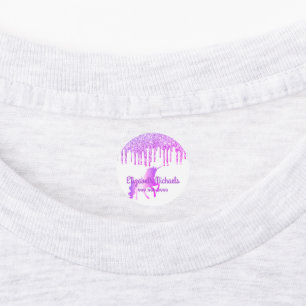 Unicorn white purple pink glitter drip girl name
