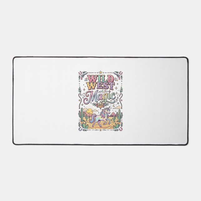 Unicorn Wild West Magic Original Desk Mat (Front)