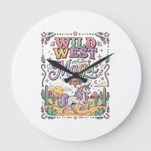 Unicorn Wild West Magic Original Large Clock