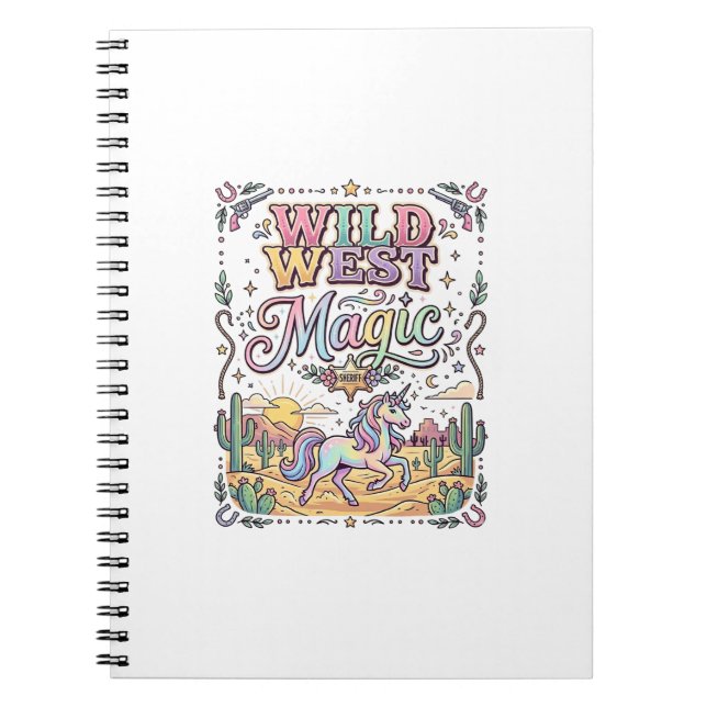 Unicorn Wild West Magic Original Notebook (Front)