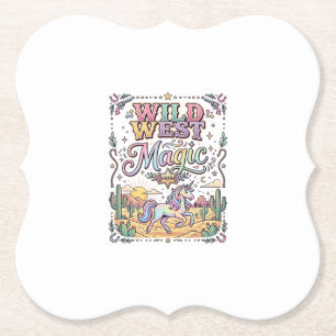 Unicorn Wild West Magic Original Paper Coaster