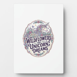 Unicorn Wildflowers and Unicorn Dreams POD Ready M Plaque