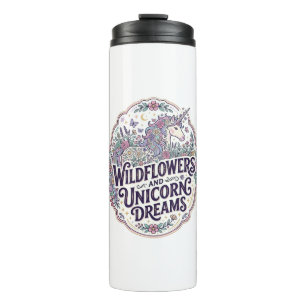 Unicorn Wildflowers and Unicorn Dreams POD Ready M Thermal Tumbler