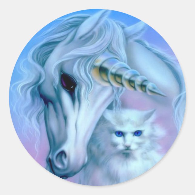 unicorn winter white sticker (Front)